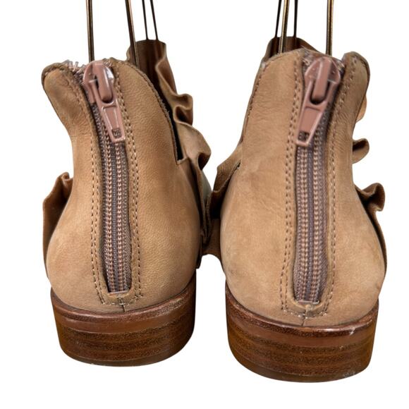 Sole Society Brinya Suede Ruffle Ankle Boots Booties Slip On Shoes Blush sz 10 - Picture 11 of 16